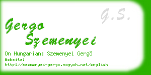 gergo szemenyei business card