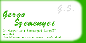 gergo szemenyei business card